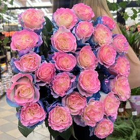 Букет из 25 розовых роз Барби Стар 60см