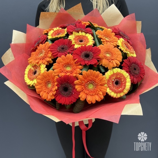 Букет из 21шт герберы микс