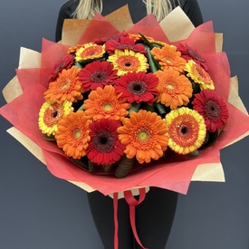 Букет из 21шт герберы микс