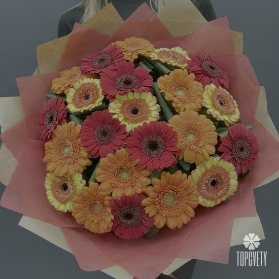 Букет из 21шт герберы микс