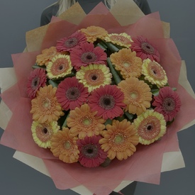 Букет из 21шт герберы микс