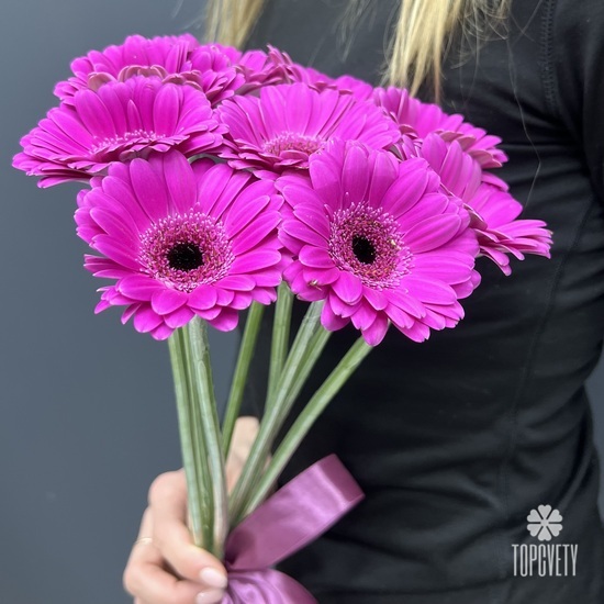 Букет из 9шт розовых гербер