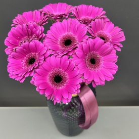 Букет из 9шт розовых гербер