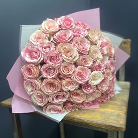 Букет из 51 розовой розы Эквадор 50см