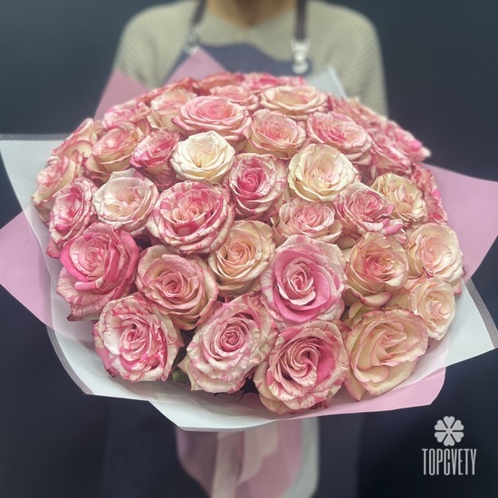 Букет из 51 розовой розы Эквадор 50см