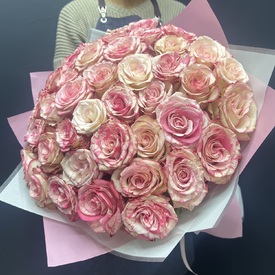 Букет из 51 розовой розы Эквадор 50см
