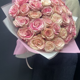 Букет из 51 розовой розы Эквадор 50см