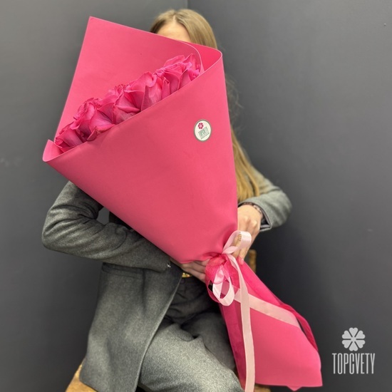 Букет из 15 розовых роз 