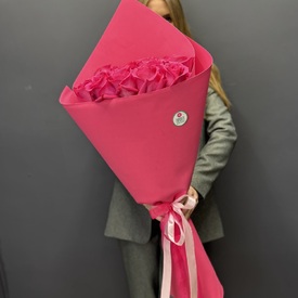 Букет из 15 розовых роз 