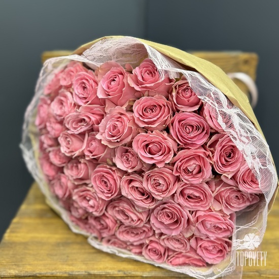 Букет из 51 розовой розы 