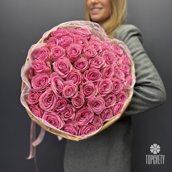 Букет из 51 розовой розы 