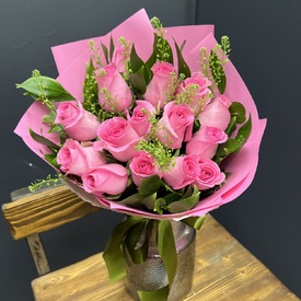 Букет из 15 розовых роз Каприз