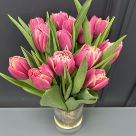 Букет из 15 пионовидных тюльпанов 