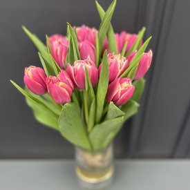 Букет из 15 пионовидных тюльпанов 