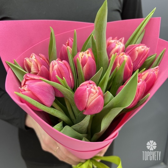 Букет из 11 пионовидных тюльпанов Колумбус