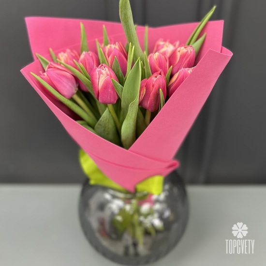 Букет из 11 пионовидных тюльпанов Колумбус