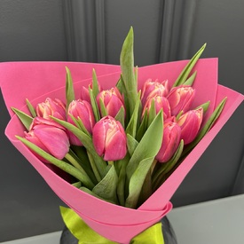 Букет из 11 пионовидных тюльпанов Колумбус