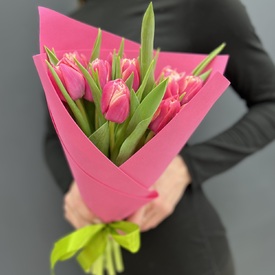 Букет из 11 пионовидных тюльпанов Колумбус