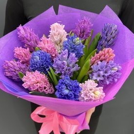 Букет из 15 гиацинтов