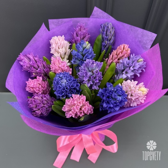 Букет из 15 гиацинтов