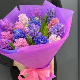 Букет из 15 гиацинтов