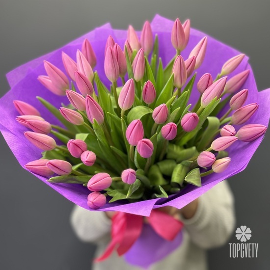 Букет из 51 тюльпана 