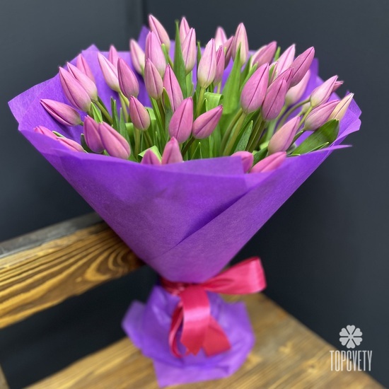 Букет из 51 тюльпана 