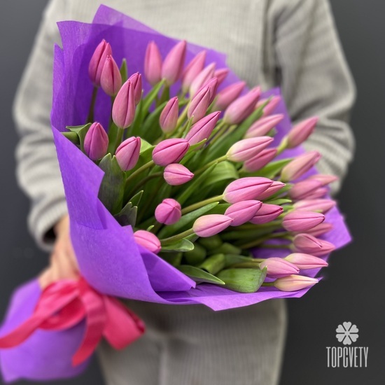 Букет из 51 тюльпана 