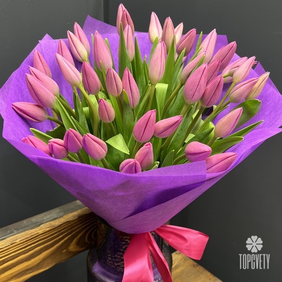 Букет из 51 тюльпана 