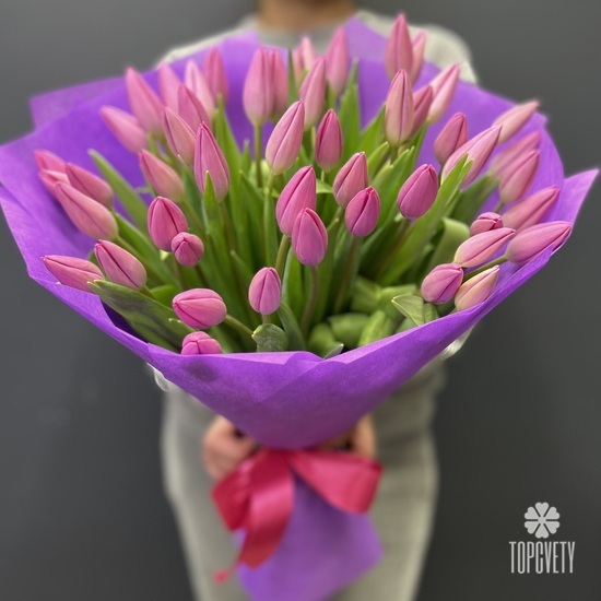 Букет из 51 тюльпана 