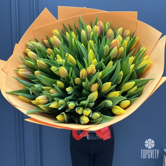 Букет из 101 тюльпана микс