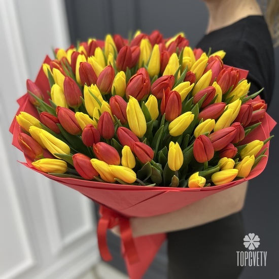 Букет из 101 тюльпана