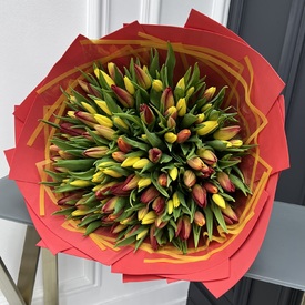 Букет из 101 тюльпана микс