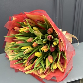Букет из 51 тюльпана 