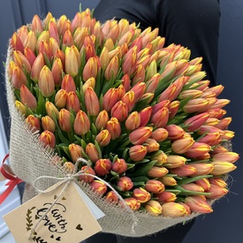 Букет из 201 тюльпана 