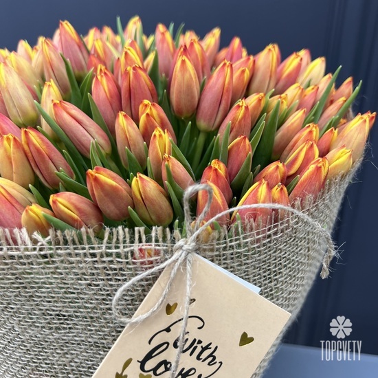 Букет из 201 тюльпана 