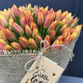 Букет из 201 тюльпана 