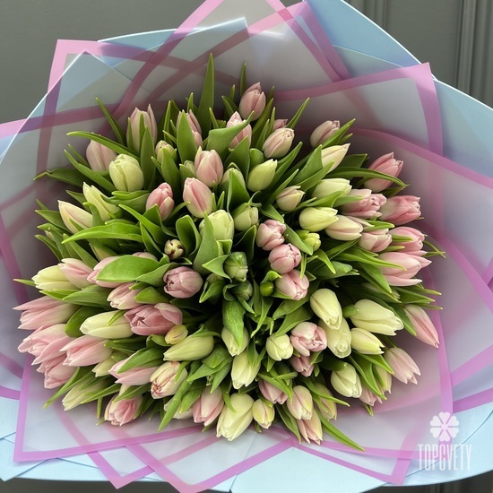Букет из 101 тюльпана 