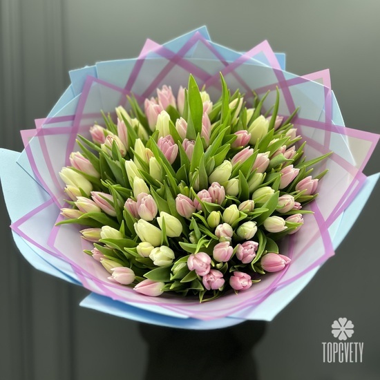 Букет из 101 тюльпана 