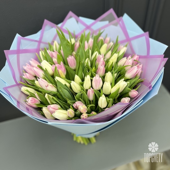 Букет из 101 тюльпана 