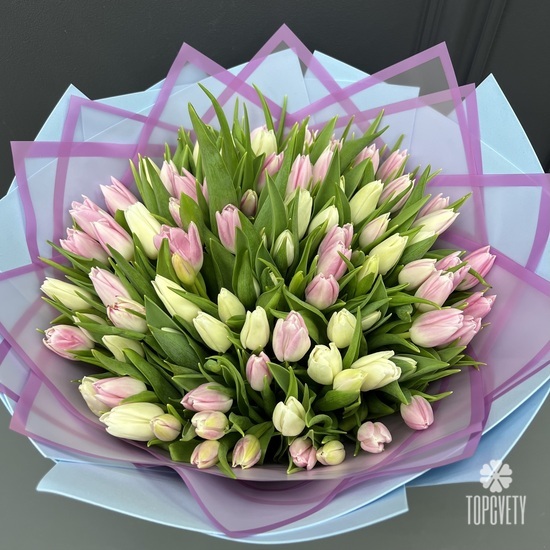 Букет из 101 тюльпана 