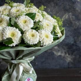Букет из 35 белых гербер