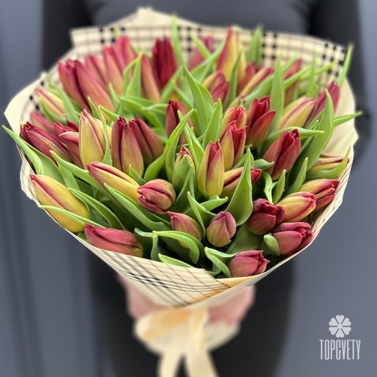 Букет из 51 тюльпана
