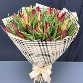 Букет из 51 тюльпана