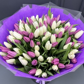 Букет из 101 тюльпана