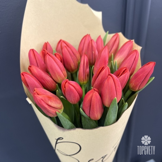 Букет из 25 тюльпанов