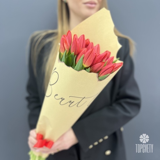 Букет из 25 тюльпанов