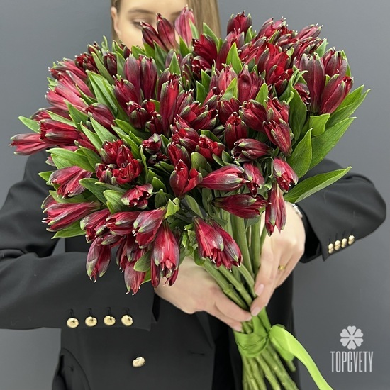 Букет 19шт альстромерия 