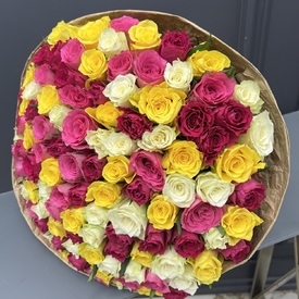 Букет из 101 роза микс 40см