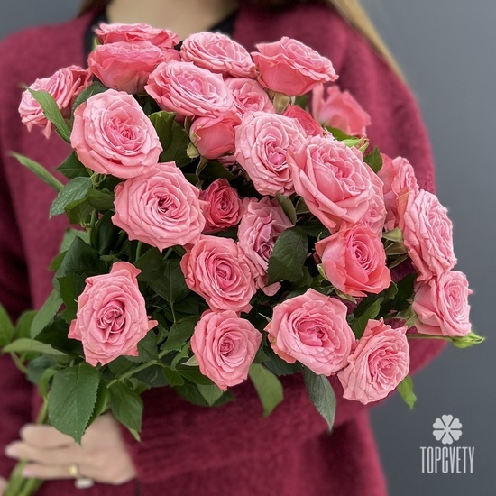 Букет из 5 кустовых пионовидных роз 80см